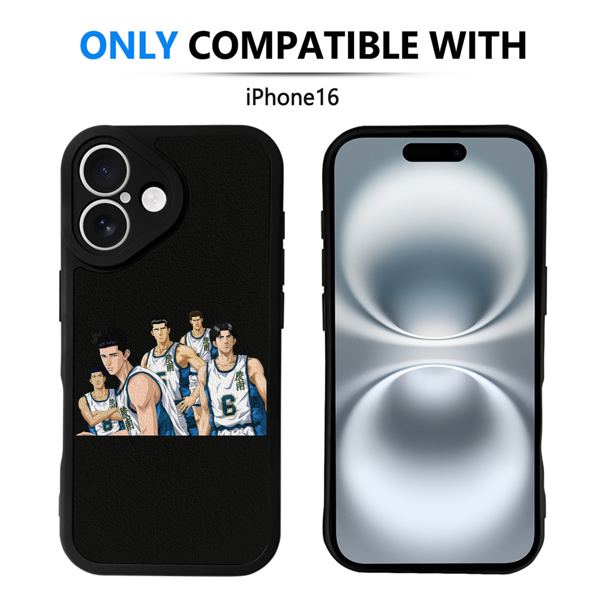 （画像用） SLAM DUNK／スラムダンク 【iPhone 16シリーズ対応】シリコンスマホケース（レザー調） 材質：シリコン